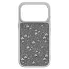 swarovski حافظة high للهاتف الذكي، كريستالات مسطحة من الخلف، iphone  17 pro، لون فضي