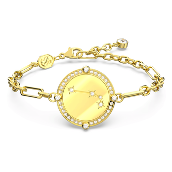 swarovski سوار zodiac، aries، لون ذهبي، طلاء بلون ذهبي