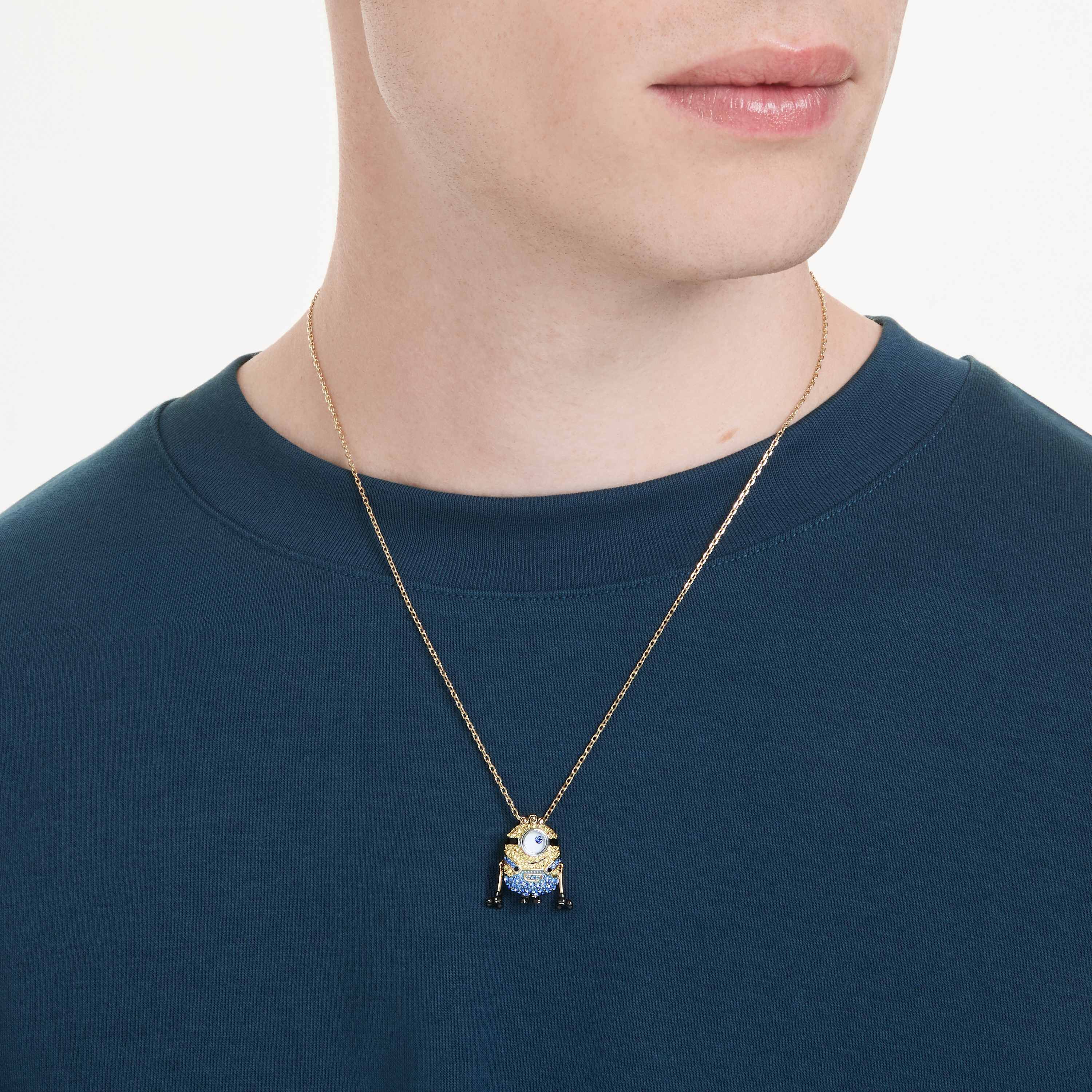 swarovski minions james and henry set  pav   multicolored  gold tone plated