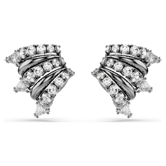 swarovski حلية أذن sublima، لون أبيض، طلاء روثينيوم