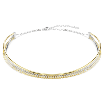 swarovski عقد hyperbola، قطع مستدير، لون أبيض، لمسة نهائية من معادن مختلطة