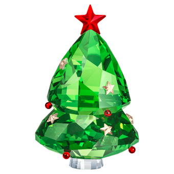 swarovski قطعة زينة joyful على شكل شجرة الأعياد، لون أخضر