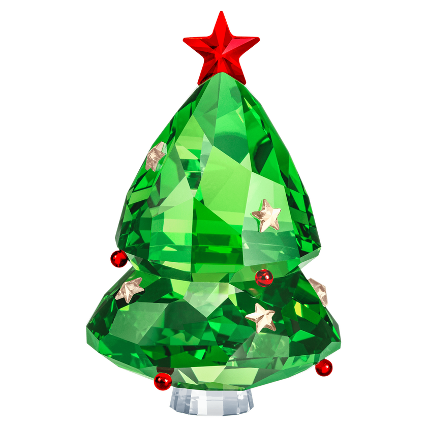 swarovski قطعة زينة joyful على شكل شجرة الأعياد، لون أخضر