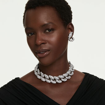 swarovski طقم vienna، طقم  2 ، قطع متنوع، لون أبيض، طلاء روديوم