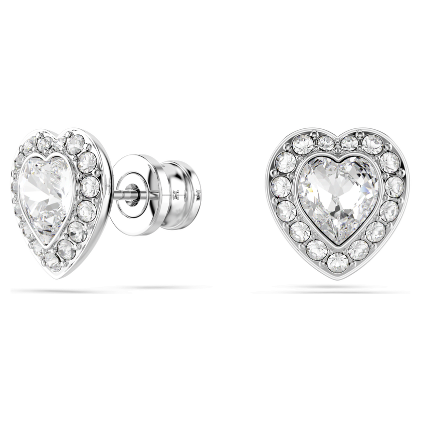 طقم ariana grande x swarovski، قطع متنوع، شكل قلب، لون أبيض، طلاء روديوم