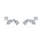 swarovski galaxy stud earrings  lab grown diamonds 0 5 ct tw  round shape  sterling silver