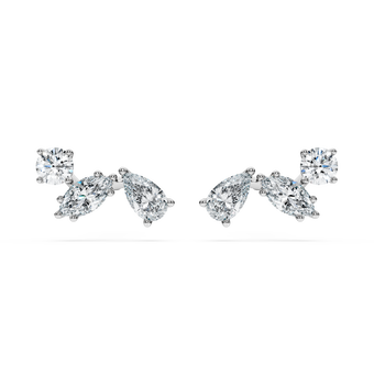 swarovski galaxy stud earrings  lab grown diamonds 0 5 ct tw  round shape  sterling silver