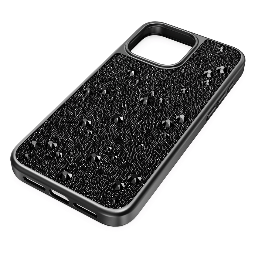 swarovski حافظة high للهاتف الذكي، iphone  15 pro max، لون أسود