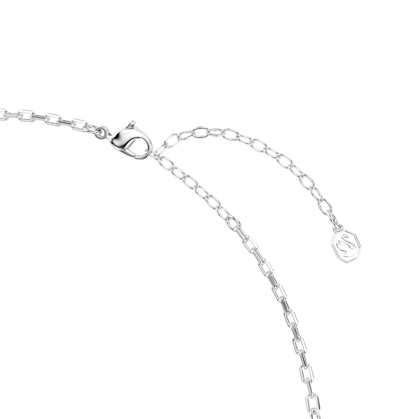 swarovski عقد hyperbola، قطع مستدير، لون أبيض، لمسة نهائية من معادن مختلطة
