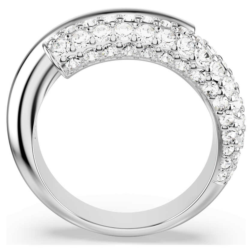swarovski خاتم dextera، لون أبيض، طلاء روديوم