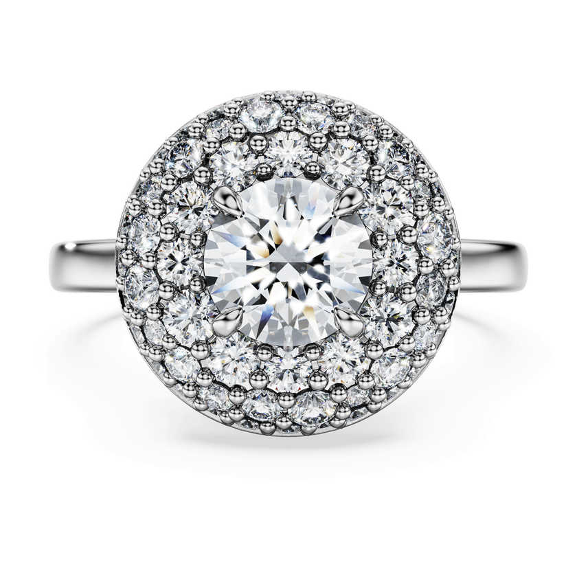 swarovski خاتم سوليتير eternity، ألماس مُصنع في المختبر إجمالي 2 قيراط، ذهب أبيض عيار 18
