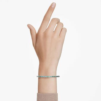 سوار Matrix، قطع باغيت، لون أخضر، طلاء روديوم swarovski سوار matrix، قطع باغيت، لون أخضر، طلاء روديوم