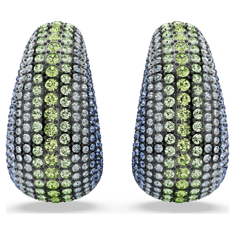 swarovski أقراط بمشبك sublima، قطع مستدير، حجم كبير، ألوان متعددة، طلاء روثينيوم