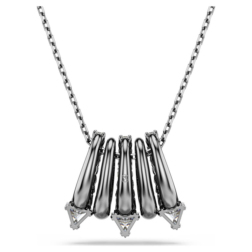 swarovski قلادة sublima، لون أبيض، طلاء روثينيوم
