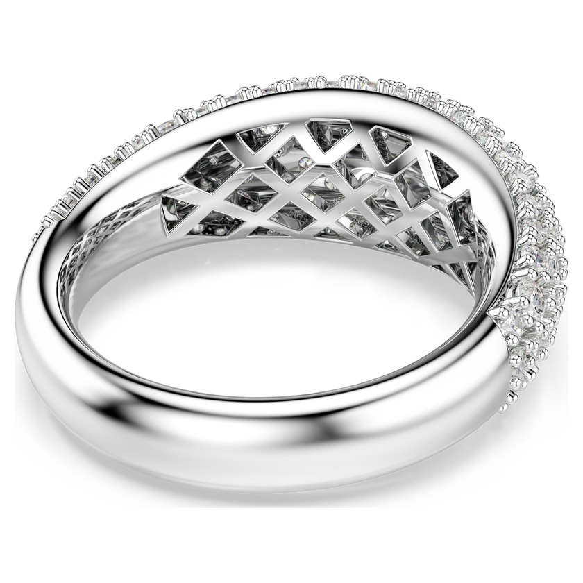 swarovski خاتم sublima، لون أبيض، طلاء روديوم
