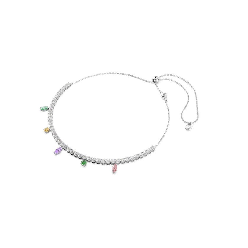 عقد ariana grande x swarovski tennis، قطع متنوع، ألوان متعددة، طلاء روديوم