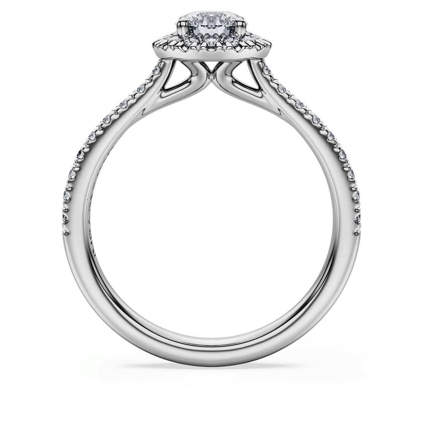 swarovski خاتم سوليتير eternity، ألماس مُصنع في المختبر إجمالي 0 8 قيراط، شكل دائري، ذهب أبيض عيار 18 قيراط