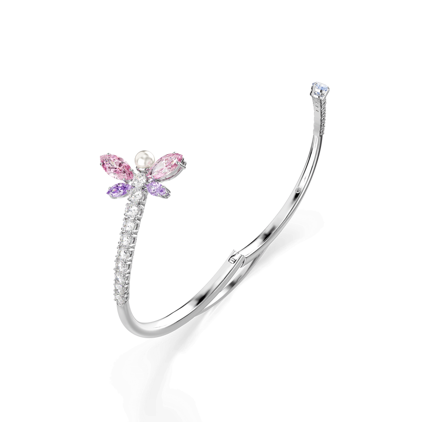 سوار ariana grande x swarovski، قطع متنوع، شكل يعسوب، ألوان متعددة، طلاء روديوم