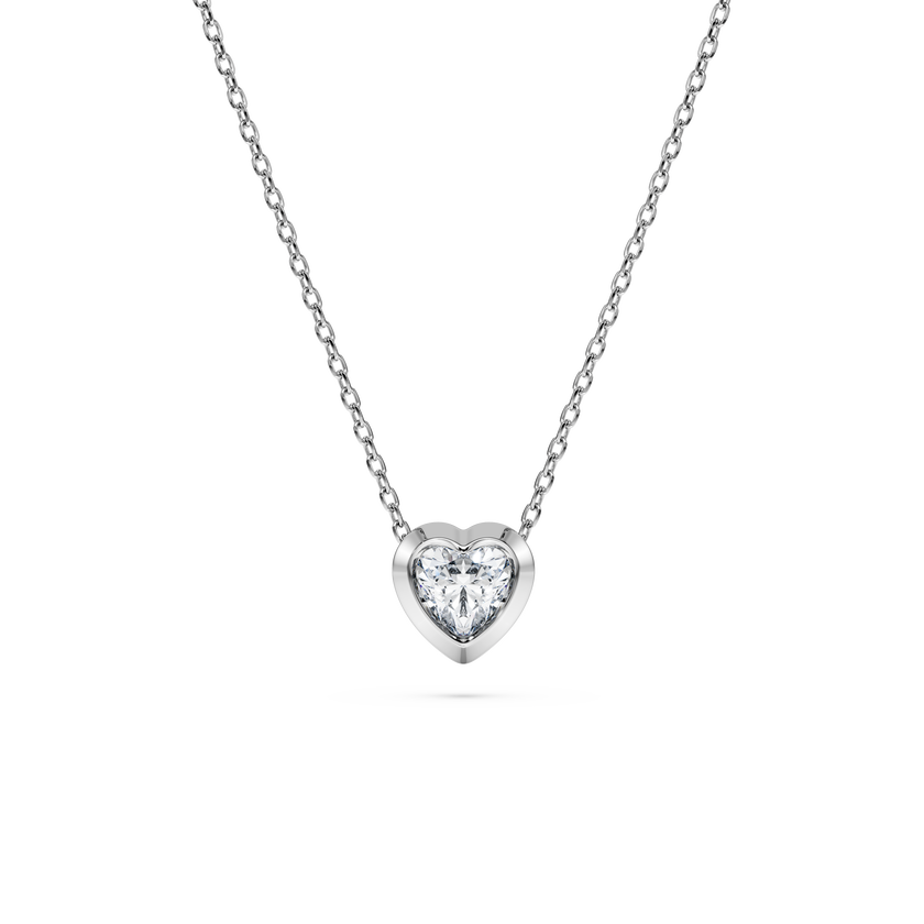 swarovski eternity pendant  lab grown diamonds 0 5 ct tw  heart shape  sterling silver