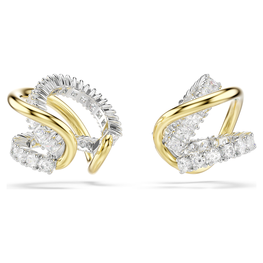 swarovski حلية للأذن hyperbola، قطع متنوع، لون أبيض، لمسة نهائية من معادن مختلطة