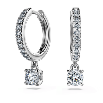 swarovski أقراط متدلية eternity، أحجار ألماس مُصنعة في المختبر بإجمالي 0 7 قيراط، ذهب أبيض عيار 18