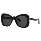 swarovski نظارة شمسية، شكل فراشة، sk6062u، لون أسود