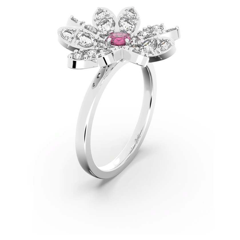 swarovski خاتم eternal flower، شكل زهرة، لون وردي، لمسة نهائية من معادن مختلطة