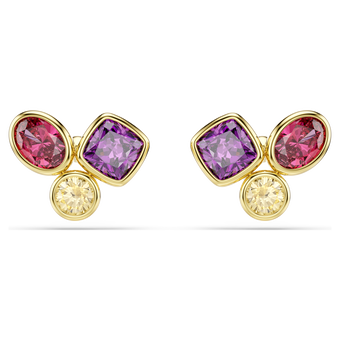 swarovski أقراط دبوسية imber، قطع متنوع، ألوان متعددة، لمسة نهائية من الذهب عيار 18 قيراط