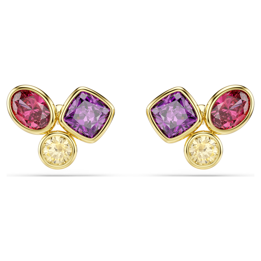 swarovski أقراط دبوسية imber، قطع متنوع، ألوان متعددة، لمسة نهائية من الذهب عيار 18 قيراط