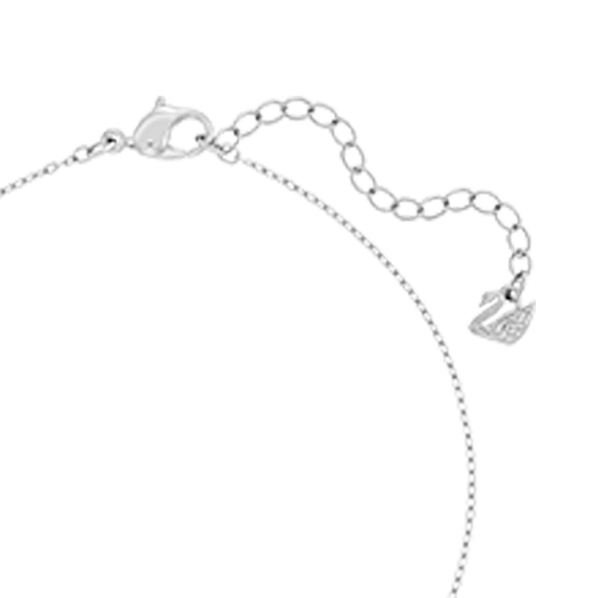swarovski طقم attract، على شكل قلب، لون أبيض، طلاء روديوم