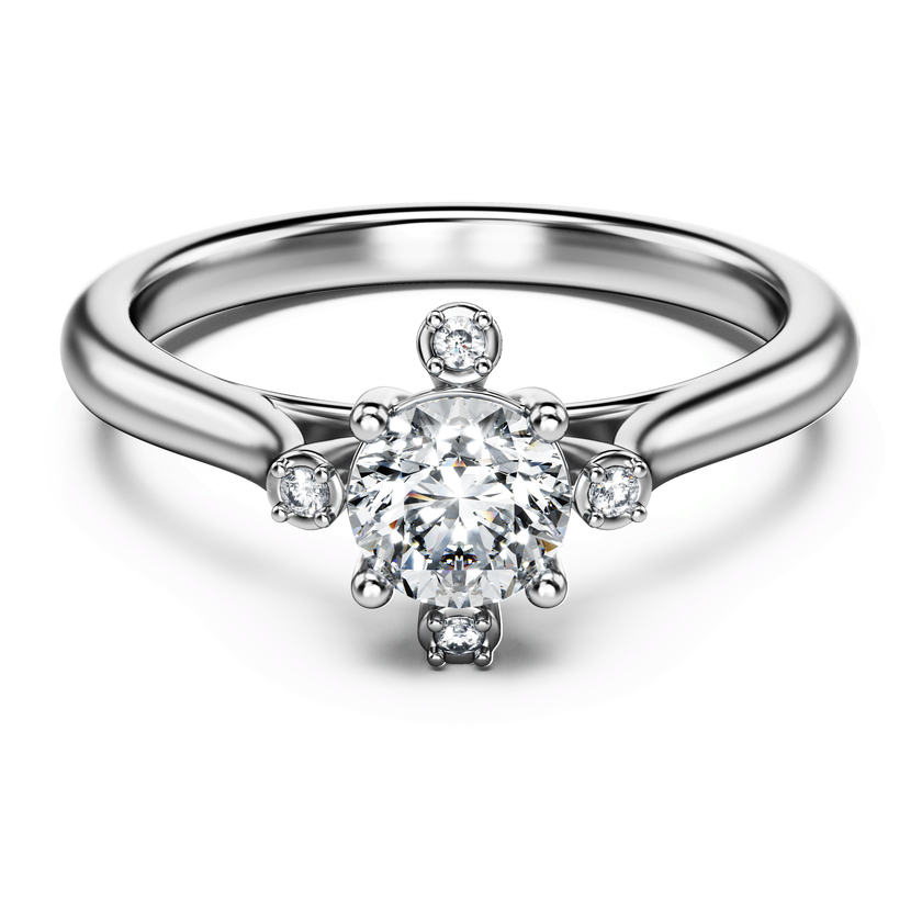 swarovski خاتم galaxy، ألماس مُصنع في المختبر إجمالي 0 5 قيراط، شكل دائري، ذهب أبيض عيار 18 قيراط