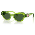 swarovski نظارة شمسية، على شكل وسادة، sk6050، لون وردي