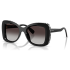 swarovski نظارة شمسية، شكل فراشة، sk6062u، لون أسود