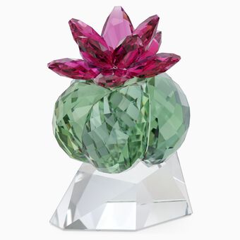 قطعة زينة Bordeaux Cactus على شكل صبار، مجموعة Crystal Flowers