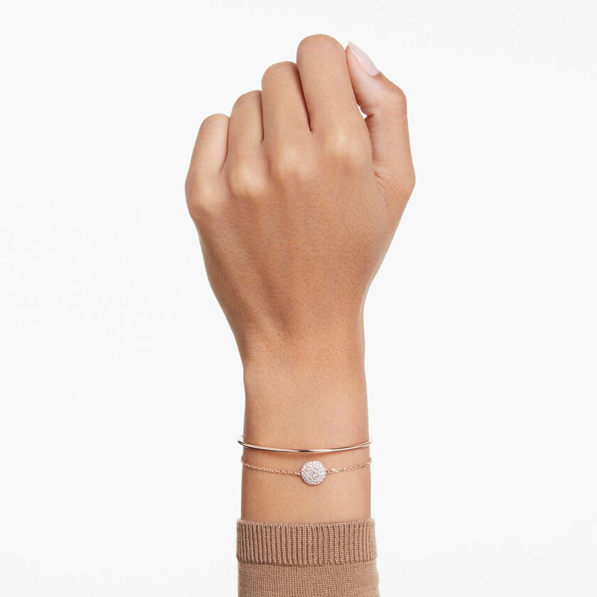 swarovski سوار sublima، لون أبيض، طلاء ذهبي وردي