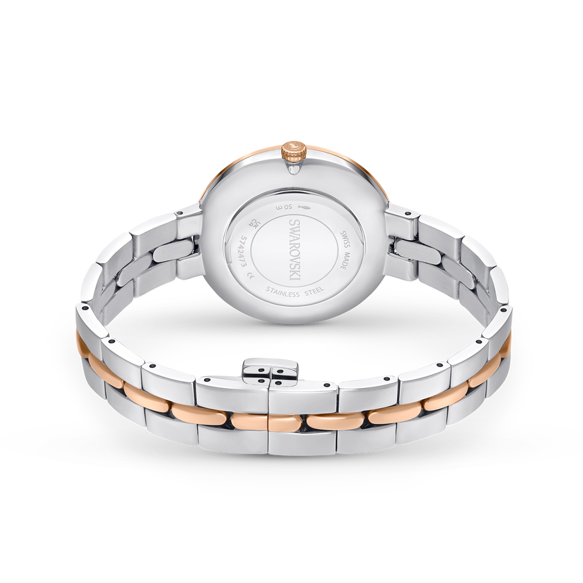 swarovski ساعة cosmopolitan، صناعة سويسرية، سوار معدني، لون فضي، لمسة نهائية من معادن مختلطة