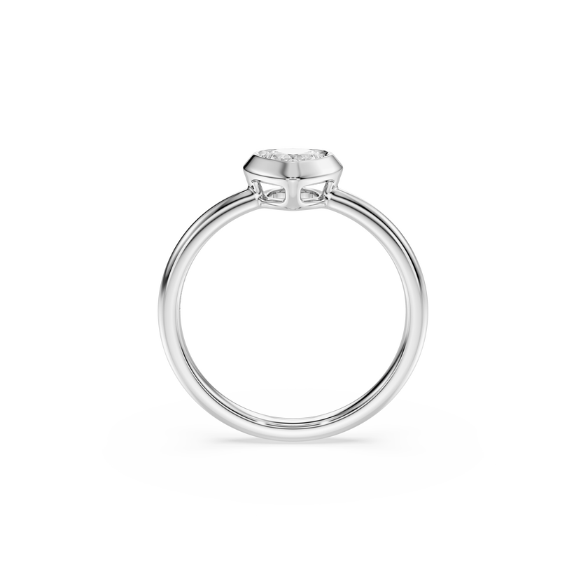 swarovski خاتم سوليتير eternity، ألماس مُصنع في المختبر إجمالي 0 5 قيراط، شكل قلب، فضة استرليني