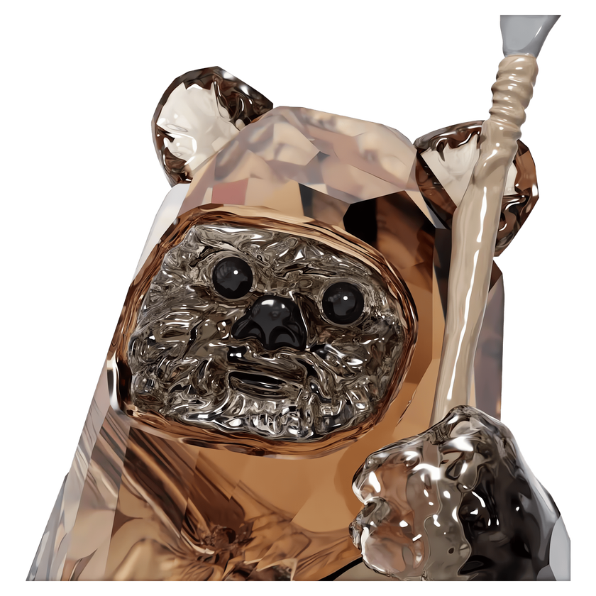 swarovski قطعة زينة على شكل إيووك ويكيت star wars