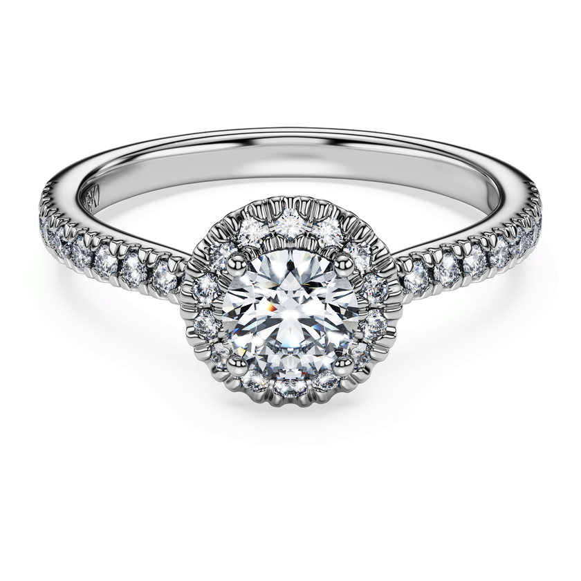 swarovski خاتم سوليتير eternity، ألماس مُصنع في المختبر إجمالي 0 8 قيراط، شكل دائري، ذهب أبيض عيار 18 قيراط