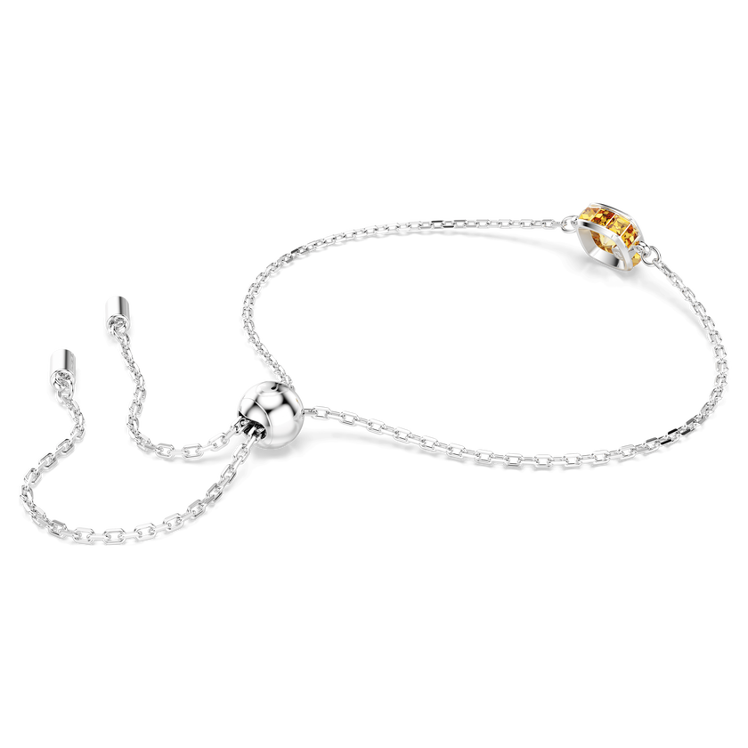 swarovski سوار birthstone، قطع مربع، november، لون أصفر، طلاء روديوم