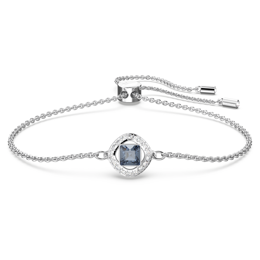 swarovski سوار angelic، قطع مربع، لون أزرق، طلاء روديوم