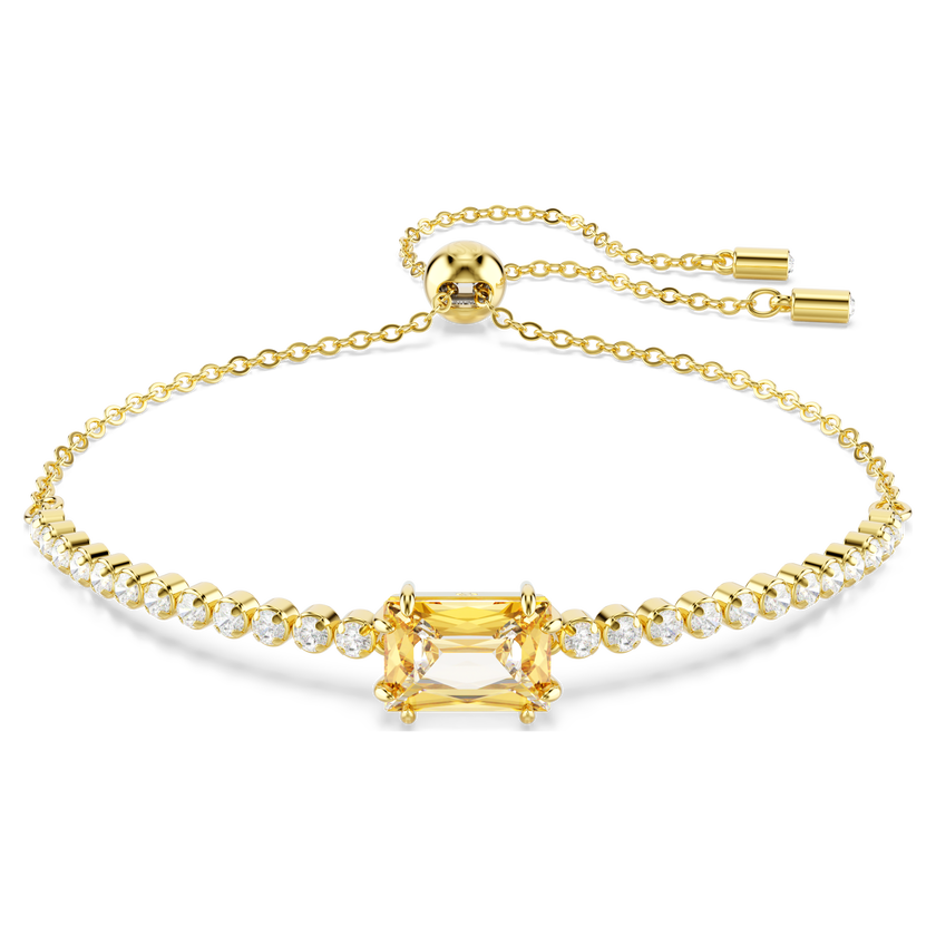 swarovski سوار matrix tennis، قطع متنوع، لون كراميل، طلاء باللون الذهبي