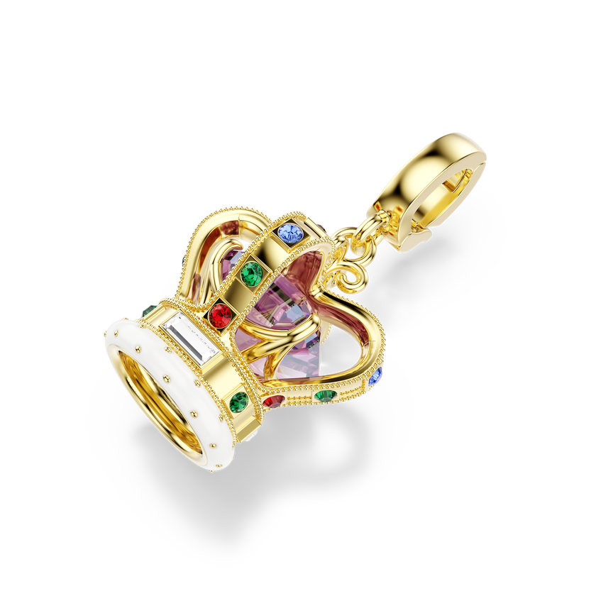 swarovski تعليقة minions على شكل تاج، قطع متنوع، ألوان متعددة، طلاء باللون الذهبي