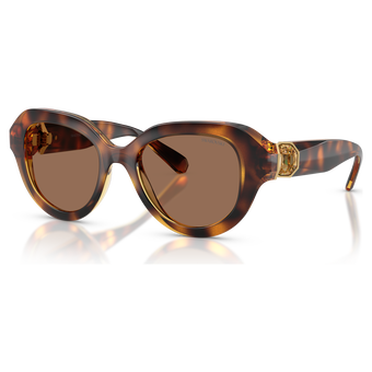 swarovski نظارة شمسية، شكل مستدير، لون أسود