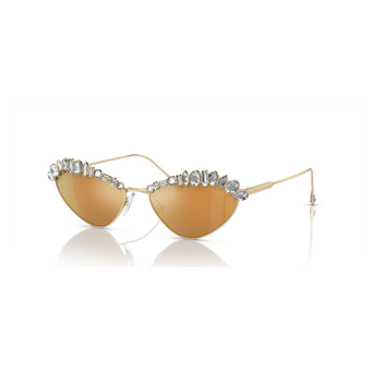 swarovski sunglasses  statement  cat eye shape  sk7009  gold tone