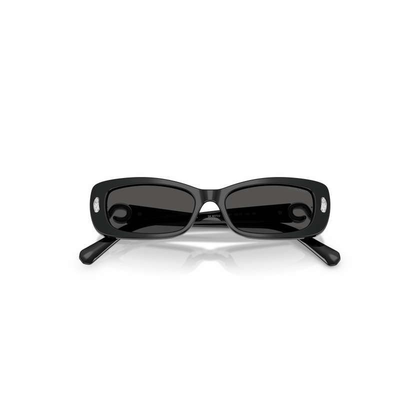 swarovski نظارات شمسية، شكل وسادة، sk6071، لون أسود