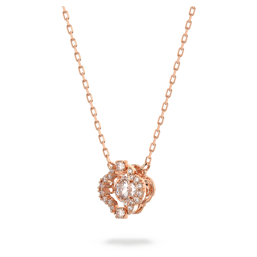 swarovski طقم sparkling dance من سواروفسكي، لون أبيض، طلاء ذهبي وردي