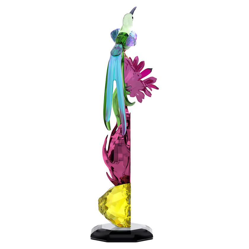 swarovski مجسم idyllia على شكل طائر الحيقل وفاكهة التنين