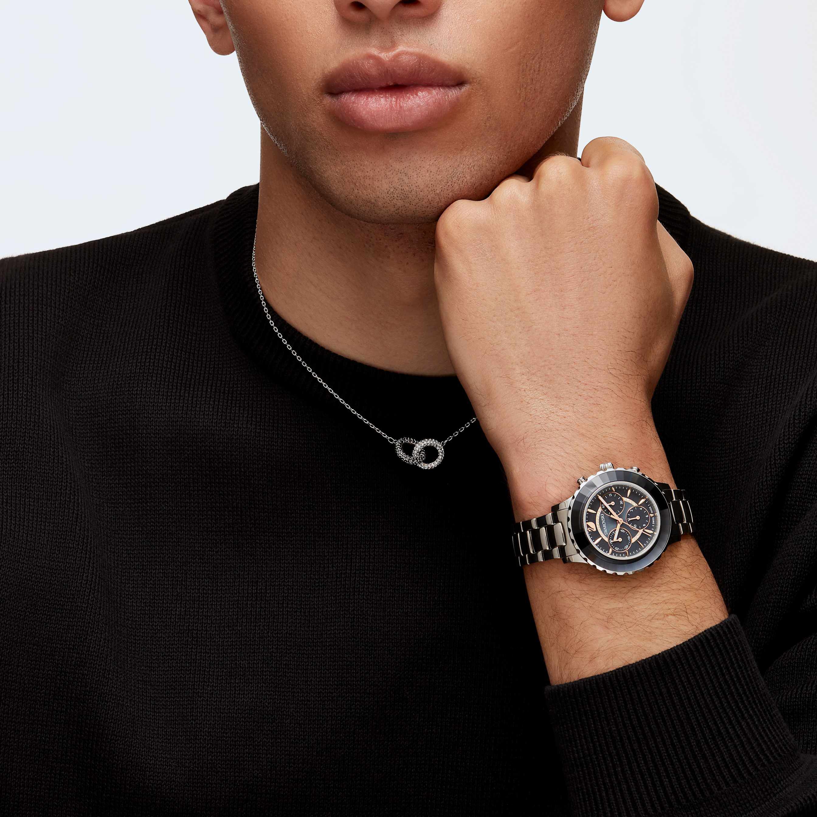 swarovski عقد stone ،  متعدد  الألوان،  طلاء روديوم