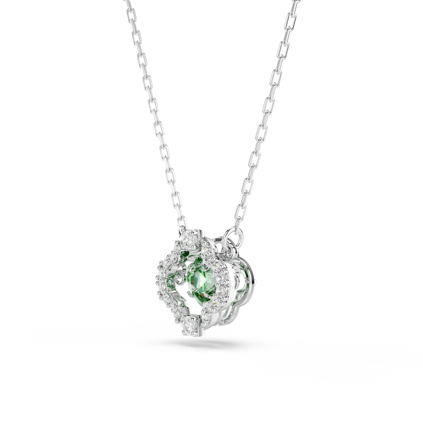 swarovski قلادة una angelic، قطع متنوع، لون أخضر، طلاء روديوم